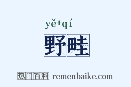 野畦是什么意思的图片